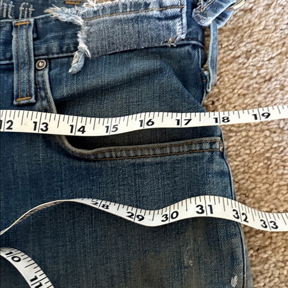 Handmade Upcycled Reworked Carhartt Blue Denim Bag with Heart Patch - Picture 10 of 12